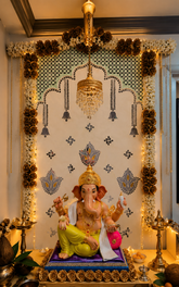 Designer MDF Jharokha Panel with Hanging Bells Pattern-746