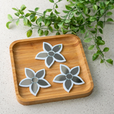 Silver Mirror Flower Clay Decorative Cutout for Lippan Art MG-22