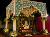 Premium Floral Mirror Arch Panel for Wedding & Event Decoration -544
