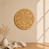 Ganesh Premarked Round MDF Board for Lippan Art & DIY Wall Decor - 809