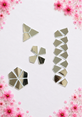 Geometric Triangle Mirror Craft Set for Lippan Art & DIY Decorations-1409