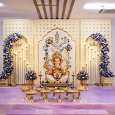 Premium Floral Jharokha Mirror Backdrop (Only Mirror & Stencil) for Wedding & Event Decor-1449