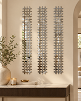 Floral Mirror Strip on Transparent Sheet for Door Hanging, Wall & DIY Home Decor-ST-28