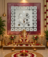 Floral Mirror Work Ready Wall Décor Panel - BAPS-89