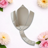Fancy Lotus shape silver mirror (1368 - KV)