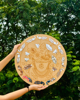 Shreenathji Round mdf (with mirrors)-451