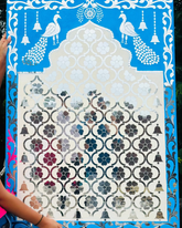 Mandir Background Frame (with mirrors)-476