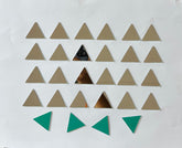 Triangle shape silver mirrors for art (5mm to 38mm)