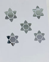 Hexagon Flower Shape Silver Mirror (1455)