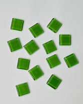 SQUARE SHAPE MANTIS GREEN BRIGHT COLOUR MOSAIC TILES-537
