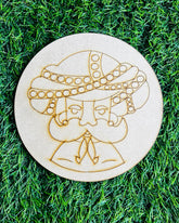 MDF Premarked Round Ram Ram Sa-133