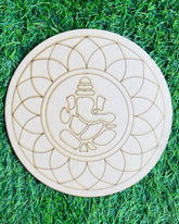 MDF Premarked Round ganesha shape -164