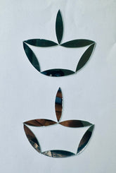 Limited Edition Leaf Shape Silver Mirror - Ex-18