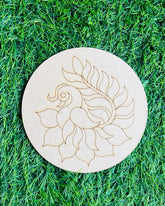 MDF Premarked Round Peacock shape-186