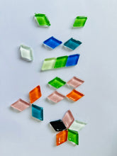 Mix Color Small Size Glossy Diamond Shape Glass Mosaic Tiles-699