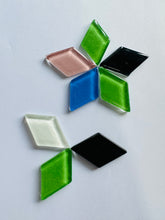 Mix Color Glossy Diamond Shape Glass Mosaic Tiles-698