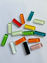 Mix Color Glossy Strip Glass Mosaic Tiles-697