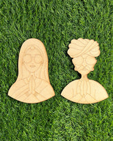 MDF Premarked rajasthani welcoming couple cutout-189