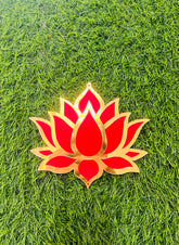 Acrylic big fancy lotus shape mirror-70