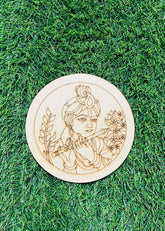 MDF Premarked Round lord krishna shape -138