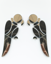 Fancy silver parrot shape mirror ( Left & Right) P-1404