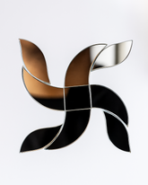 Fancy Swastik shape silver mirror S-1251