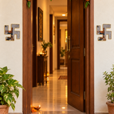 Ready Made Mirror Swastik Wall Décor ST-30