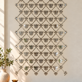 Ready-Made Lotus Mirror Wall Decor on Transparent Sheet for Lippan Art ST-44