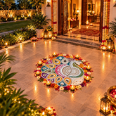 Ready-Made Mandala Mirror Design on Transparent Sheet for Lippan Art & Wall Décor ST-53