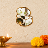 Ready-Made Silver Mirror Ganpati Bappa Wall Décor Piece ST-64