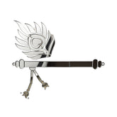 Fancy flute & morpankh silver mirror V-1425