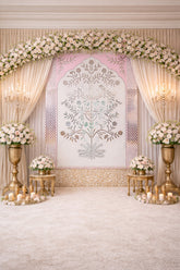 Decorative Jharokha Mirror Panel for Home Decor – (Mirror & Stencil Included) – 1432