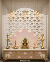 Fancy Lotus Panle shape mirror For Event & Home Decor (1332) (Only Mirror)with satncil