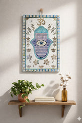 Spiritual Om Pre-Designed MDF Panel with 3D Square Mirror Work-667