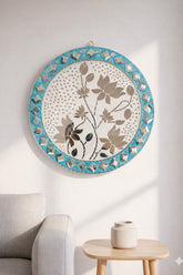 Premarked Lotus Design MDF Board With Mirror(3D Square Mirror)-636