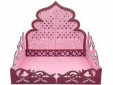 MDF Temple Sihasan Base for Lippan Art & Mirror Work (MDF with mirror)-833