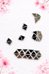 Silver Triangle Mirror for Lippan Art, Border Work & DIY Crafts Ex-62