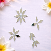 Leaf Petal Shape Silver Mirror for Lippan Art & DIY Craft Ex-49