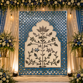 Jharokha Mirror Work Wall Panel – Ready Piece 36*46inch-BAPS-34
