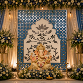 Jharokha Mirror Work Wall Panel – Ready Piece 36*46inch-BAPS-34