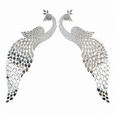 Peacock Shape Decorative Mirror Pair for Wall Décor & DIY Projects MOR - 853