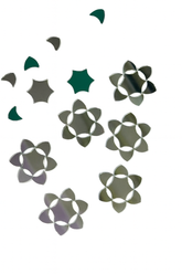 Fancy Flower shape silver mirror (1438)