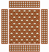 Premarked Lotus MDF Panel Set for Lippan Art & Mirror Work-778