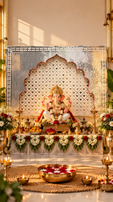 Mandap Mirror Work Ready Piece – Decorative Arch Panel Ready Piece - BAPS-96