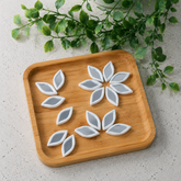 Leaf Shape Clay Mirror Pieces for Lippan Art, Mandala Art & DIY Craft Decoration MG -25