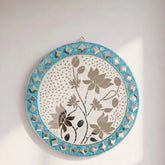 Premarked Lotus Design MDF Board With Mirror(3D Square Mirror)-636