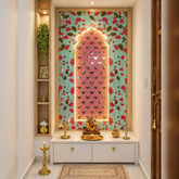 Premarked MDF Jharokha Wall Decor Frame Set with Mirror Design for Lippan Art-720