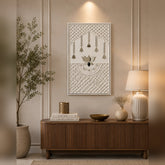 Premarked MDF Board – Lotus & Hanging Bell Design for Lippan Art-768