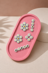 Golden Mirror Round Clay Beads for Lippan Art & DIY Craft Projects MG-10