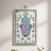 evil eye Pre-Designed MDF Panel with 3D Square Mirror Work-667